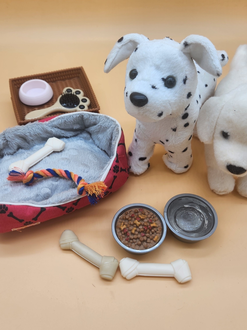 American Girl Dalmatian Puppy & Our Generation Doll Pet Accessory Lot